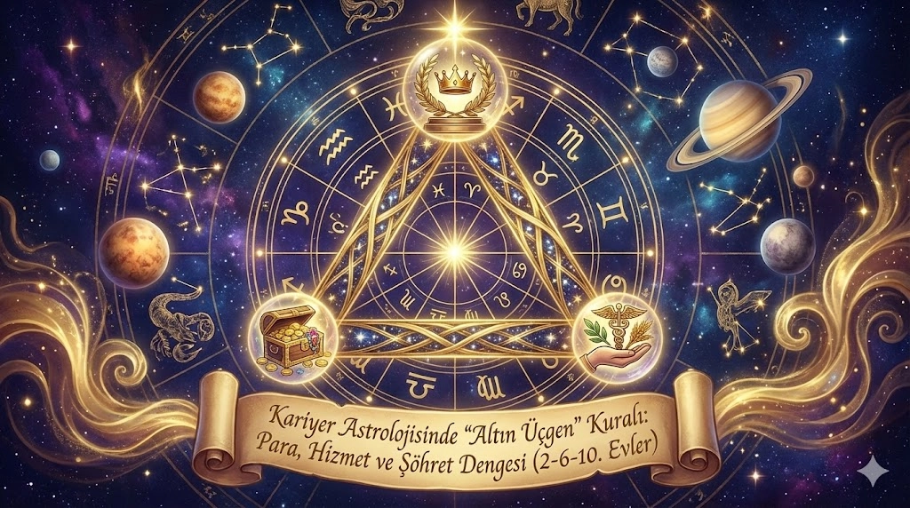 Doğum Haritasında Kariyer Analizi: Altın Üçgen Kuralı (2-6-10. Evler)