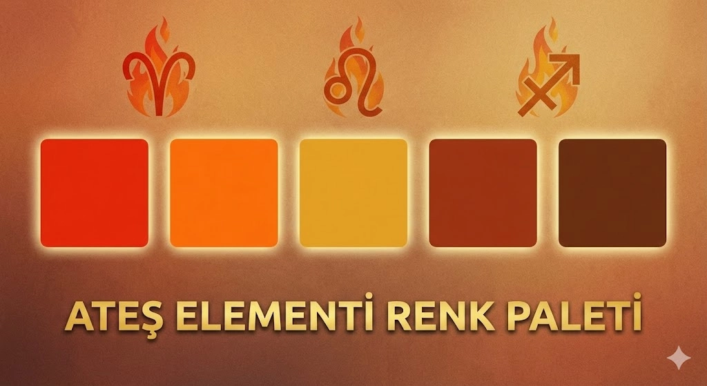 ateş element renk paleti